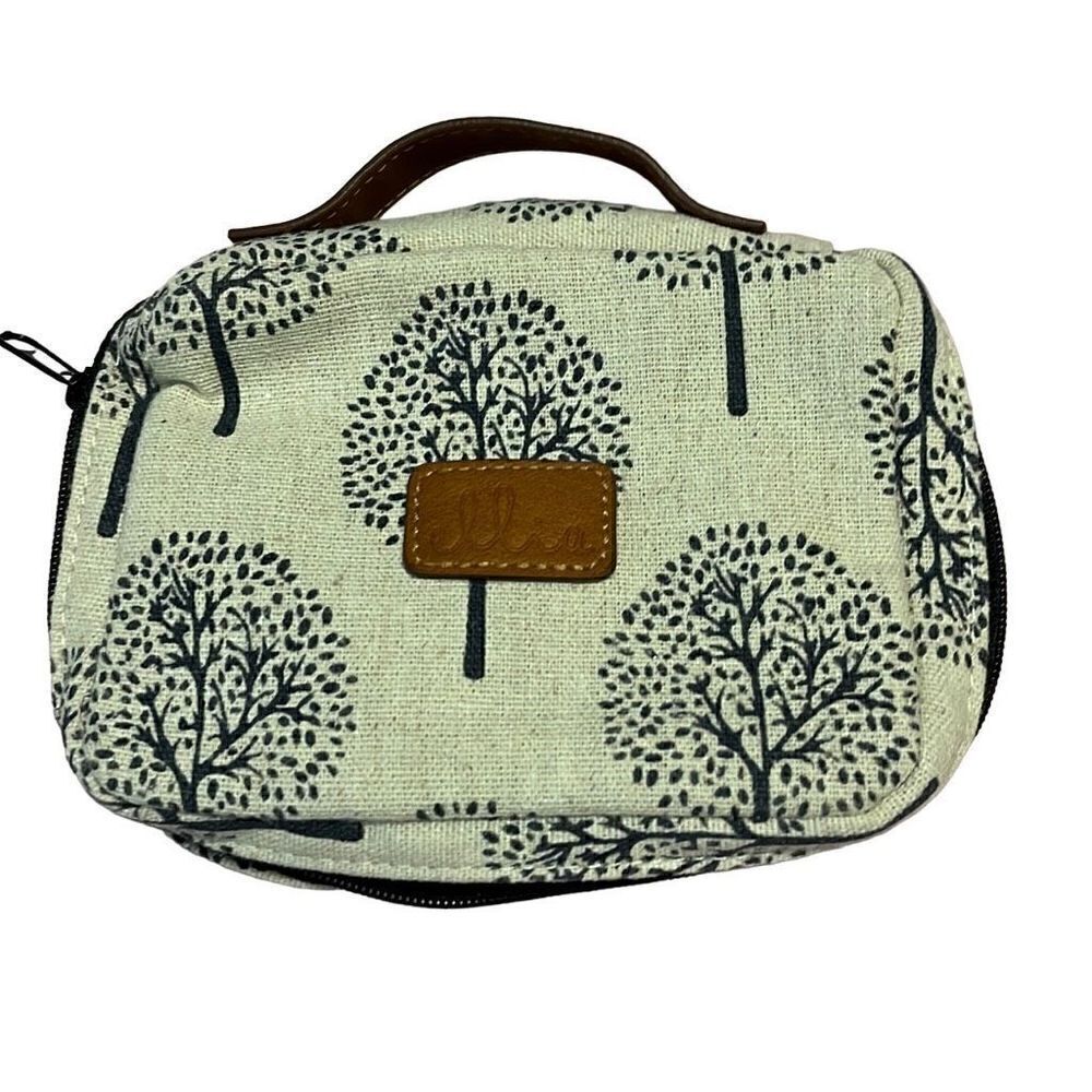 Ellia teeny storage pouch. Adorable. Looks like a little suitcase.